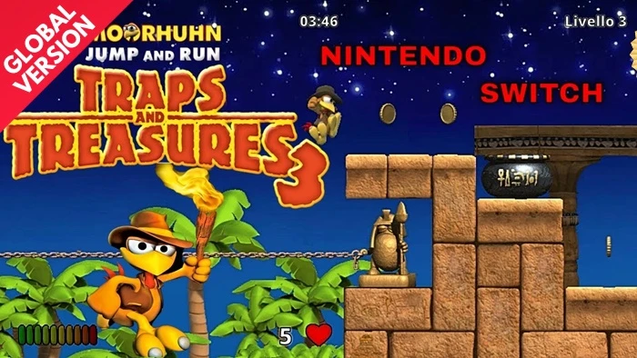 Moorhuhn Jump and Run 'Traps and Treasures 3' Switch ROM (NSP/XCI + DLC Update) Download for Free